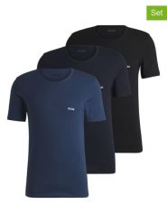 Hugo Boss Underwear Koszulki (3 szt.) w kolorze granatowym, niebieskim i błękitnym rozmiar: M. Niebieskie bezrękawniki Hugo Boss Underwear, m, bez wzorów, bez kołnierzyka, bez ramiączek. Za 132.67 zł.
