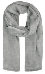Lekki Wiosenno-Jesienny, Przejściowy Szalik - ALTIES - Popielaty. Szare szaliki Alties, bez wzorów, z materiału. Za 59.00 zł.