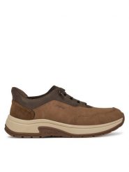 Rieker Sneakersy 11055-25 Brązowy. Brązowe buty sportowe casual Rieker, bez wzorów, z nubiku, bez zapięcia. Za 429.99 zł.
