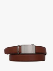 Brązowy pasek ze skóry licowej. Brązowe paski Ryłko, bez wzorów, ze skóry, klasyczne. Za 129.99 zł.