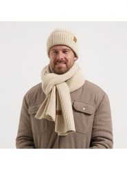 TRAVELIN' Szal w kolorze beżowym rozmiar: onesize. Brązowe szaliki Travelin', bez wzorów, ze skóry. Za 165.99 zł.