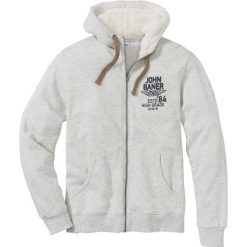 Bluza rozpinana z podszewką barankiem w kapturze Regular Fit bonprix naturalny melanż. Bluzy marki bonprix. Za 99.99 zł.