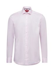 Finshley & Harding koszula biznesowa - Easy Care Mężczyźni Slim Fit Bawełna różowy, 43. Czerwone koszule Finshley & Harding, m, bez wzorów, z bawełny, bez kołnierzyka, bez ramiączek. Za 119.95 zł.