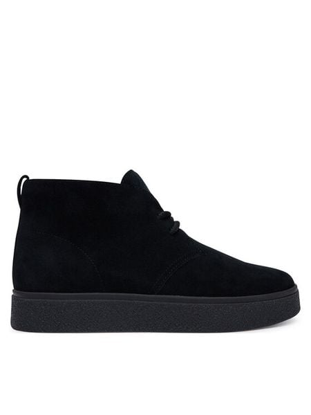 Clarks Trzewiki Boxbee Desert 26328234 Czarny. Czarne botki sznurowane Clarks, bez wzorów, ze skóry, bez obcasa, bez zapięcia. Za 519.99 zł.