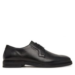 Półbuty Gant. Czarne eleganckie półbuty GANT, bez wzorów, bez obcasa, bez zapięcia. Za 719.99 zł.