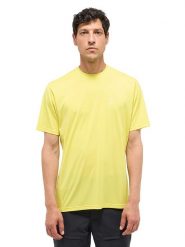Haglöfs Koszulka turystyczna "Ridge" w kolorze żółtym rozmiar: L. Żółte t-shirty sportowe Haglöfs, bez wzorów, z materiału, bez ramiączek, outdoorowe. Za 114.98 zł.