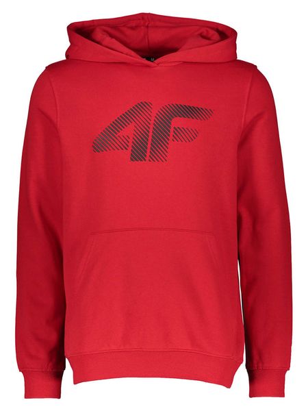 4F Bluza w kolorze czerwonym rozmiar: M. Czerwone bluzy 4F, m, bez wzorów, z bawełny, z kapturem. Za 104.64 zł.