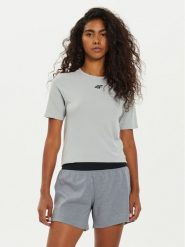 4F Koszulka techniczna 4FWAW24TFTSM0975 Szary Slim Fit. Szare t-shirty sportowe 4F, bez wzorów, z syntetyku, bez ramiączek, do biegania. Za 79.99 zł.