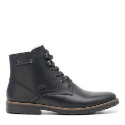 Kozaki Rieker. Czarne kozaki Rieker, bez wzorów, bez obcasa, bez zapięcia. Za 449.99 zł.