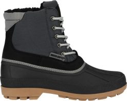 Buty zimowe Winter-grip® Winter Walker. Czarne buty turystyczne WINTER-GRIP, na zimę, bez wzorów, z materiału, bez zapięcia, trekkingowe. Za 262.00 zł.