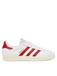 Adidas Sneakersy Gazelle JH5399 Biały. Białe buty sportowe casual Adidas, bez wzorów, ze skóry, bez zapięcia. Za 319.99 zł.