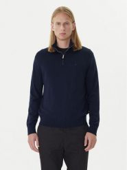 Calvin Klein Sweter LV04LD318G Granatowy Regular Fit. Niebieskie swetry rozpinane CALVIN KLEIN, l, bez wzorów, z wełny, bez kołnierzyka, bez ramiączek. Za 539.99 zł.