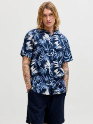 Jack & Jones Koszula "Honolulu" w kolorze granatowym rozmiar: XL. Niebieskie koszule Jack & Jones, xl, bez wzorów, z bawełny, bez kołnierzyka, bez ramiączek. Za 69.99 zł.