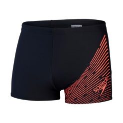 Bokserki pływackie męskie Speedo Medley Logo Aquashort. Czarne odzież kąpielowa Speedo, m, bez wzorów, sportowe. Za 129.99 zł.