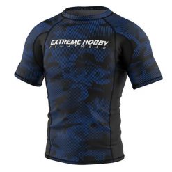 Koszulka Męska Rashguard MMA na Siłownię EXTREME HOBBY HAVOC. Niebieskie bielizna termoaktywna EXTREME HOBBY, m, bez wzorów, z bawełny, bez ramiączek, do biegania. Za 199.00 zł.
