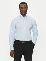 BOSS Koszula H-HANK-spread-C1-222 50539227 Błękitny Slim Fit. Niebieskie koszule Boss, m, bez wzorów, z bawełny, bez kołnierzyka, bez ramiączek. Za 309.99 zł.