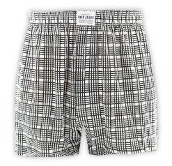 Bokserki Luźne, Majtki z Rozporkiem na Guziki, Czarno-Białe, 100% Bawełna, Męskie -Pako Jeans. Białe bokserki Pako Jeans, l, bez wzorów, z bawełny. Za 33.00 zł.