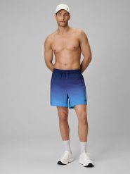 4F Spodenki plażowe boardshorty męskie - granatowe M. Niebieskie odzież kąpielowa 4F, m, bez wzorów, z materiału. Za 99.99 zł.