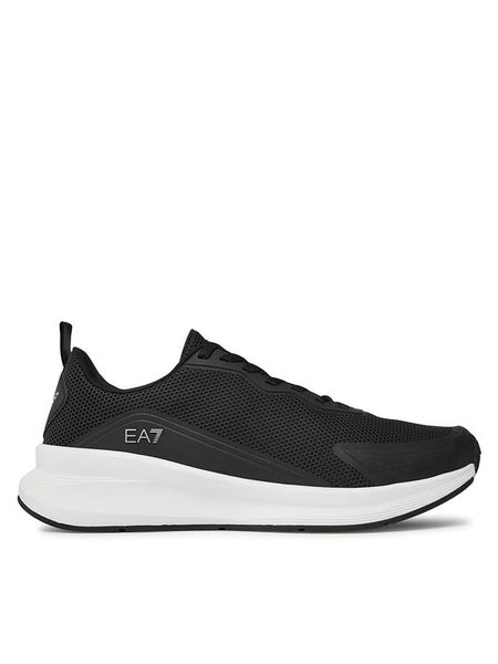 EA7 Emporio Armani Sneakersy X8X150 XK350 N763 Czarny. Czarne buty sportowe casual EA7 Emporio Armani, bez wzorów, z materiału, bez zapięcia. Za 579.99 zł.