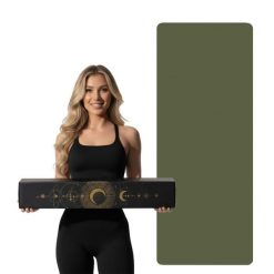 Mata do jogi minimalistyczna Fit.me 4mm kauczuk. Zielone paski FIT.ME, bez wzorów, z kauczuku, sportowe. Za 194.95 zł.