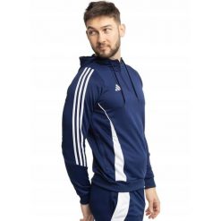 Adidas bluza męska sportowa hoodie Tiro 24 roz. M. Niebieskie bluzy z kapturem Adidas, m, bez wzorów, z kapturem. Za 169.00 zł.