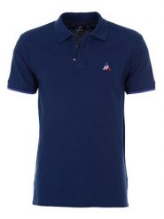 Peak Mountain Koszulka polo w kolorze granatowym rozmiar: XL. Niebieskie koszulki polo Peak Mountain, xl, bez wzorów, z bawełny, bez kołnierzyka, bez ramiączek. Za 128.25 zł.