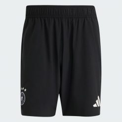 Spodenki Niemcy Tiro Travel. Czarne szorty Adidas, bez wzorów, sportowe. Za 219.00 zł.