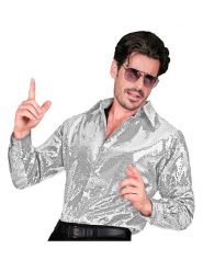 Widmann Koszula kostiumowa "Party Fashion" w kolorze srebrnym rozmiar: XXL. Szare koszule Widmann, xxl, bez wzorów, bez kołnierzyka, bez ramiączek. Za 130.99 zł.