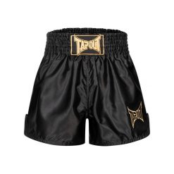 Szorty do boksu tajskiego Tapout Zorrey. Czarne szorty TAPOUT, bez wzorów, sportowe. Za 261.50 zł.