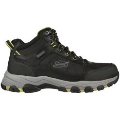 Buty trekkingowe męskie SKECHERS Selmen Melano. Czarne trekkingi Skechers, bez wzorów, z materiału, bez zapięcia. Za 341.11 zł.