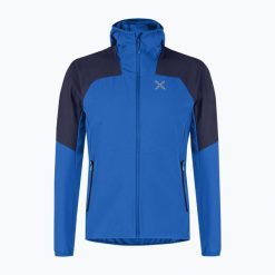 Kurtka męska Montura Rise Hooded. Niebieskie kurtki MONTURA, m, bez wzorów, bez kaptura. Za 449.99 zł.