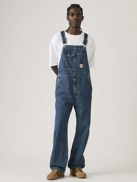 Levi's Ogrodniczki dżinsowe w kolorze niebieskim rozmiar: L. Niebieskie spodnie materiałowe Levi's®, na co dzień, l, bez wzorów, z bawełny. Za 319.19 zł.