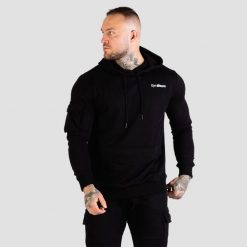 Bluza męska fitness z kapturem czarna TRN. Czarne bluzy z kapturem GYMBEAM, m, bez wzorów, z bawełny, z kapturem. Za 112.90 zł.
