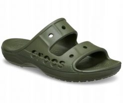 Klapki Dla Dorosłych Crocs Baya. Zielone klapki Crocs, z materiału. Za 119.99 zł.