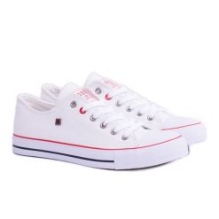 Big Star Niskie Męskie Białe Trampki T174102. Białe trampki m, bez wzorów, bez zapięcia. Za 189.42 zł.