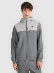 4F Bluza dresowa rozpinana z kapturem męska - szara L. Szare bluzy 4F, l, bez wzorów, z dresówki, z kapturem. Za 179.99 zł.