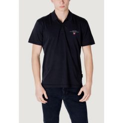 Polo z krótkim rękawem Mężczyzna NAPAPIJRI ELBAS JERSEY. Czarne koszulki polo sportowe Napapijri, m, bez wzorów, z bawełny, bez kołnierzyka, bez ramiączek. Za 242.55 zł.