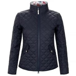 Kurtka jeździecka młodzieżowa Start Ruby pikowana, lekka. Niebieskia kurtki START, m, z aplikacjami, z materiału, bez kaptura. Za 246.99 zł.