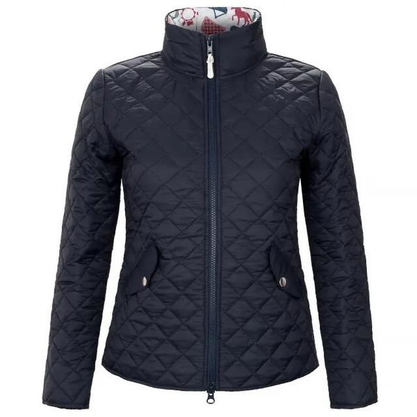Kurtka jeździecka młodzieżowa Start Ruby pikowana, lekka. Niebieskia kurtki START, m, z aplikacjami, z materiału, bez kaptura. Za 246.99 zł.