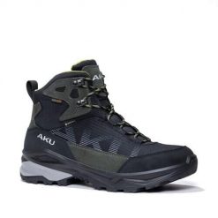 Buty sportowe trekkingowe męskie Aku Adapta Gore-tex. Czarne buty trekkingowe Aku, bez wzorów, z gore-texu, bez zapięcia. Za 399.00 zł.