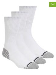 Skechers Skarpety (6 par) w kolorze biało-szarym rozmiar: 43-46. Białe skarpety Skechers, bez wzorów, ze splotem. Za 43.99 zł.