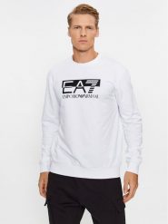 EA7 Emporio Armani Bluza 6RPM60 PJ05Z 0100 Biały Regular Fit. Białe bluzy EA7 Emporio Armani, m, bez wzorów, z bawełny, bez kaptura. Za 469.99 zł.