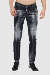 DSQUARED2 Czarne jeansy męskie super twinky jean. Czarne jeansy Dsquared2, m. W wyprzedaży za 2,199.99 zł.