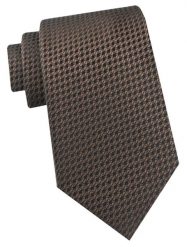Krawat Męski - Angelo di Monti - Brązowy z Mikrowzorem. Brązowe krawaty i muchy Angelo di Monti, bez wzorów, z tkaniny. Za 45.00 zł.