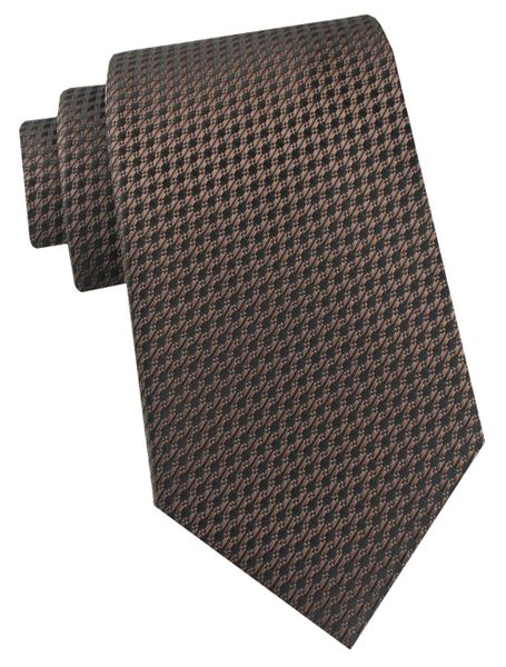 Krawat Męski - Angelo di Monti - Brązowy z Mikrowzorem. Brązowe krawaty i muchy Angelo di Monti, bez wzorów, z tkaniny. Za 45.00 zł.