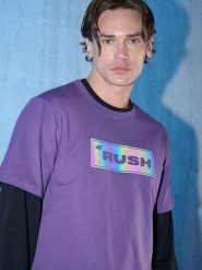 4F T-shirt regular z nadrukiem męski - fioletowa XL. Fioletowe t-shirty 4F, l, bez wzorów, z materiału, bez kołnierzyka, bez ramiączek. Za 89.99 zł.