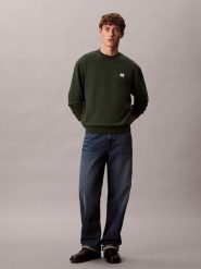 Calvin Klein Bluza w kolorze ciemnozielonym rozmiar: XXL. Zielone bluzy CALVIN KLEIN, xxl, bez wzorów, z bawełny, bez kaptura. Za 238.95 zł.