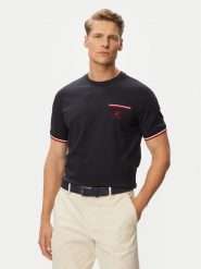 Beverly Hills Polo Club T-Shirt P-SS26M-TS0112 Granatowy Regular Fit. Niebieskie koszulki polo Beverly Hills Polo Club, m, bez wzorów, z bawełny, bez kołnierzyka, bez ramiączek. Za 129.99 zł.