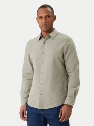 Calvin Klein Koszula LV04LF110G Khaki Regular Fit. Brązowe koszule CALVIN KLEIN, m, bez wzorów, z syntetyku, bez kołnierzyka, bez ramiączek. Za 449.99 zł.