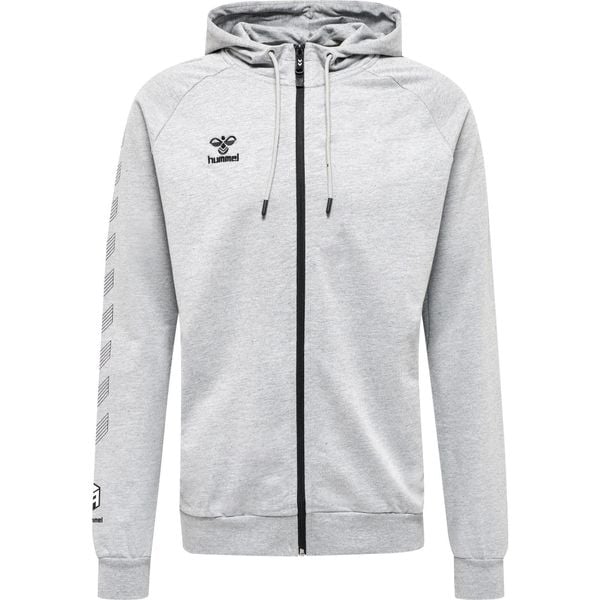 Bawełniana bluza z kapturem zapinana na zamek Hummel Move Grid. Szare bluzy z kapturem Hummel, xl, bez wzorów, z bawełny, z kapturem. Za 283.95 zł.